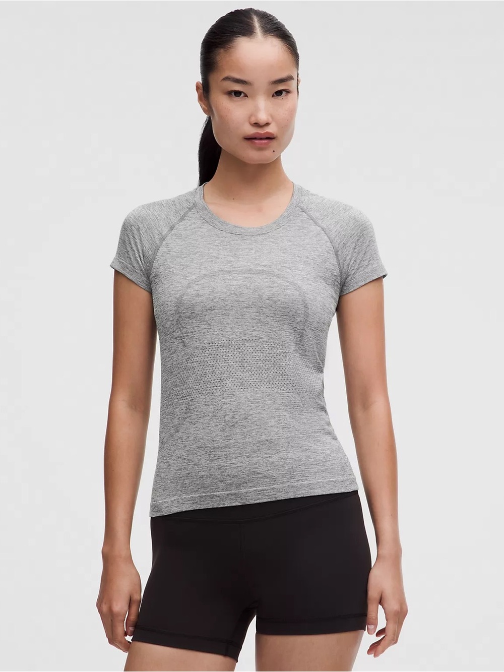 Lululemon Swiftly Tech Short-Sleeve Shirt 2.0
Waist Length Gray Size 6 EUC